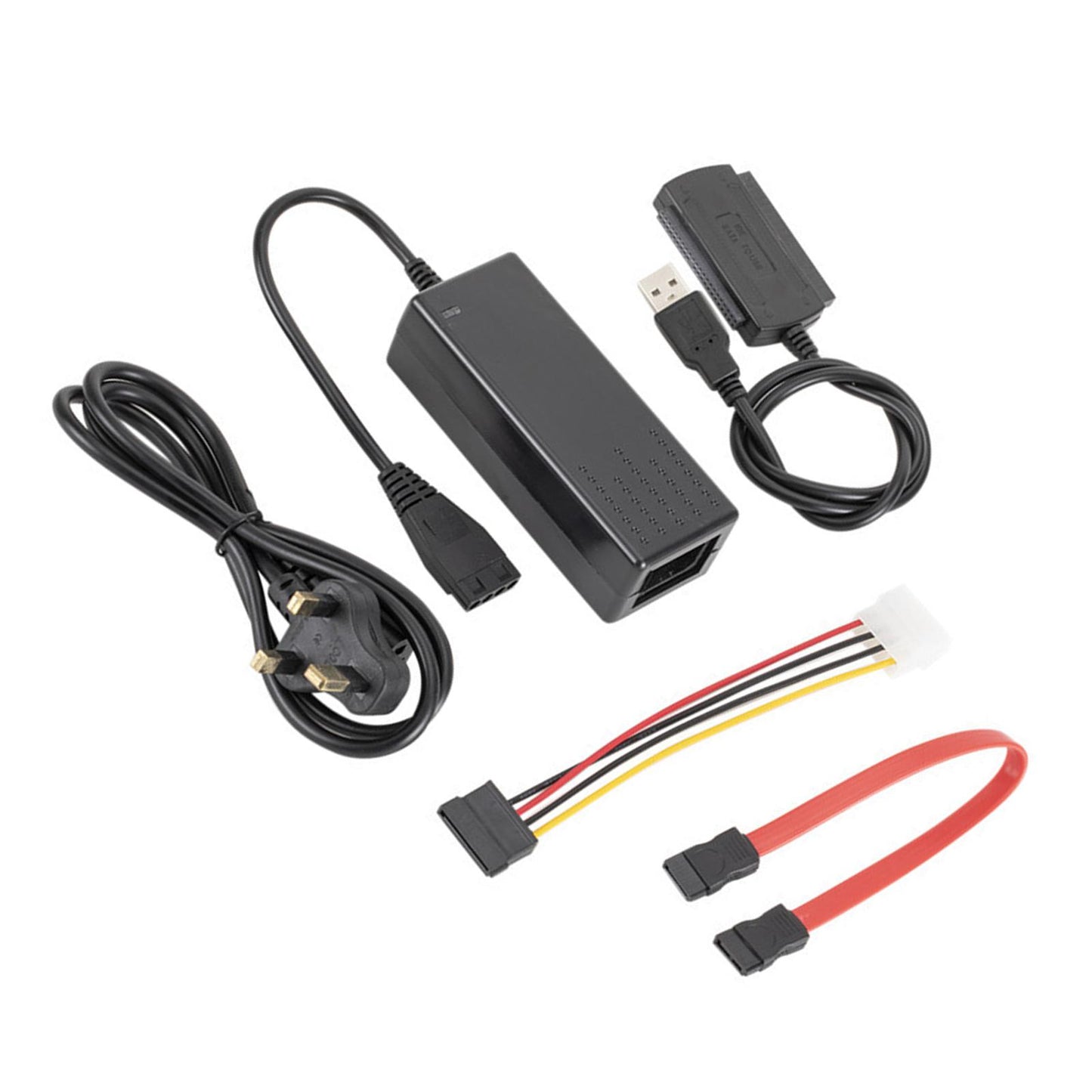 USB 2.0 to SATA Adapter Cable Kit Desktop External Converter 480 Mbps Laptop