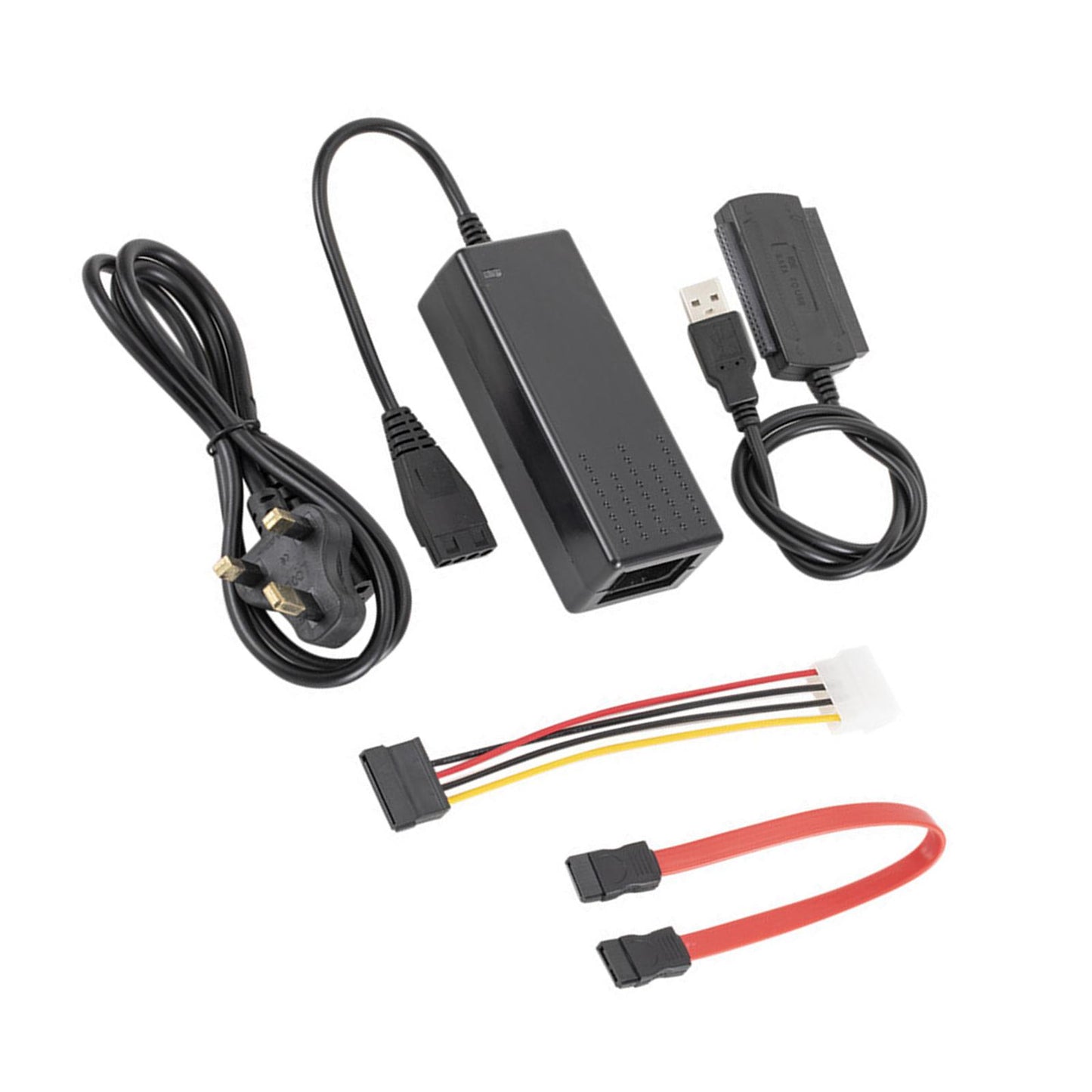 USB 2.0 to SATA Adapter Cable Kit Desktop External Converter 480 Mbps Laptop