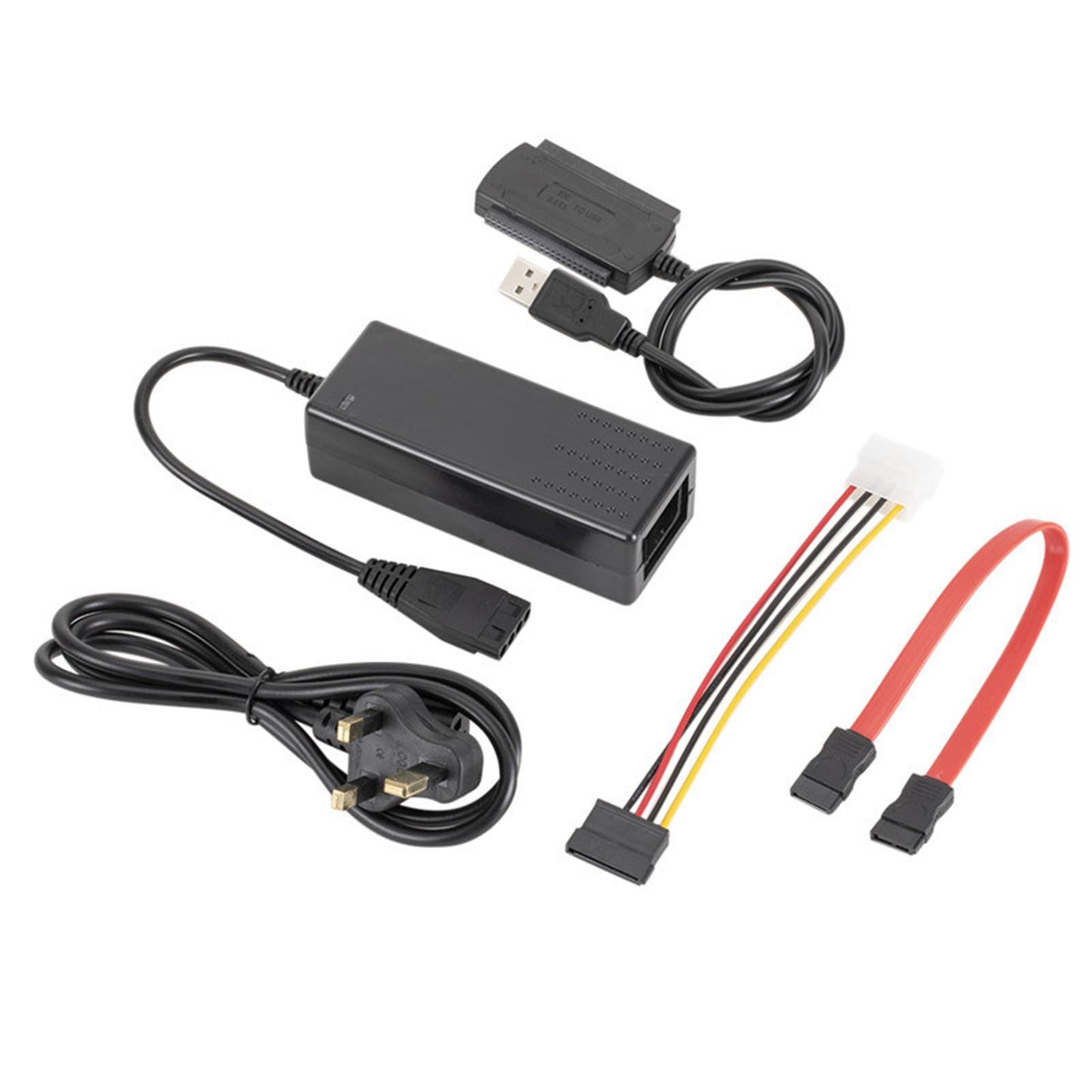 USB 2.0 to SATA Adapter Cable Kit Desktop External Converter 480 Mbps Laptop