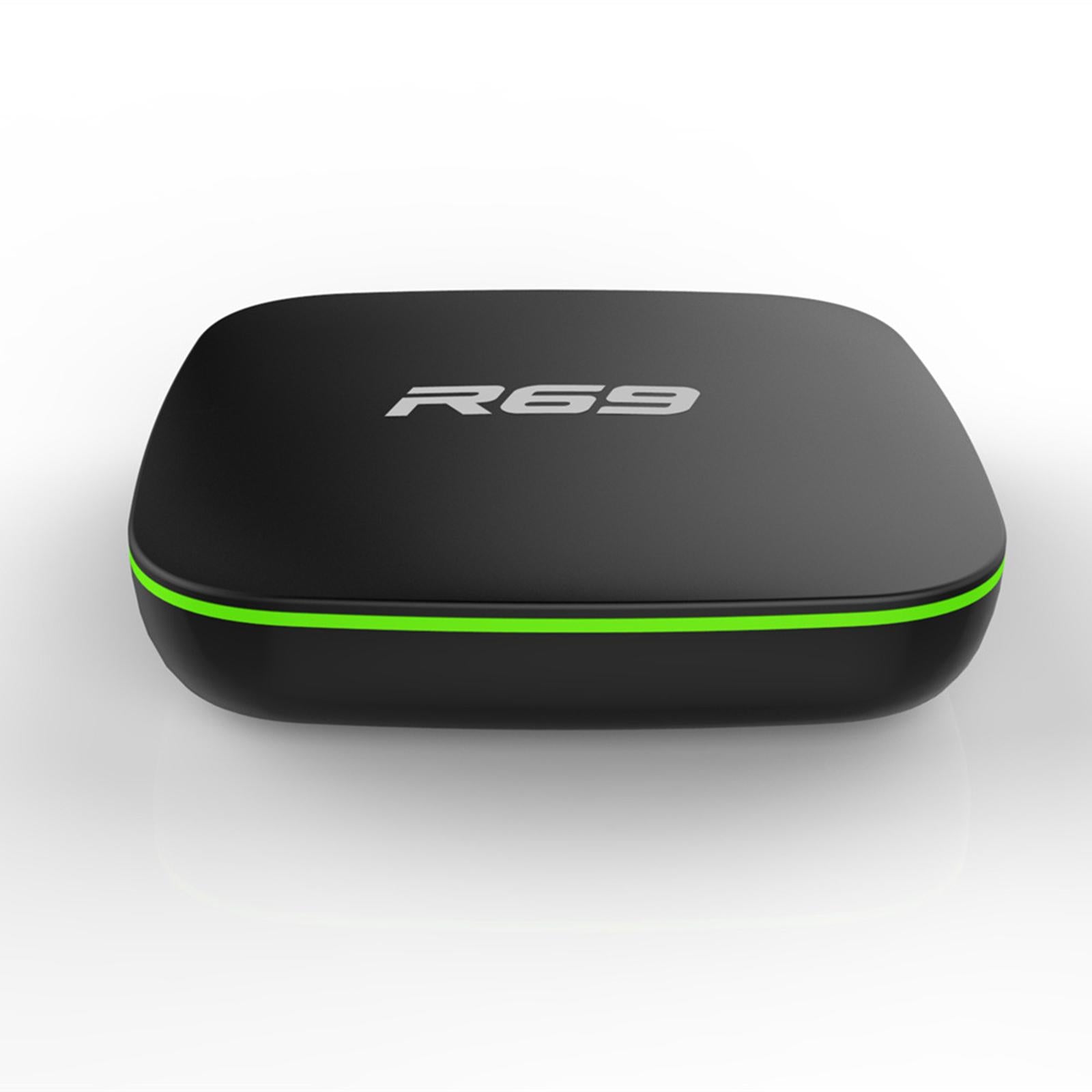 R69 Smart TV Case 4K HD Quad-Core 2.4G Wifi Plug-UK 1G RAM 8G ROM