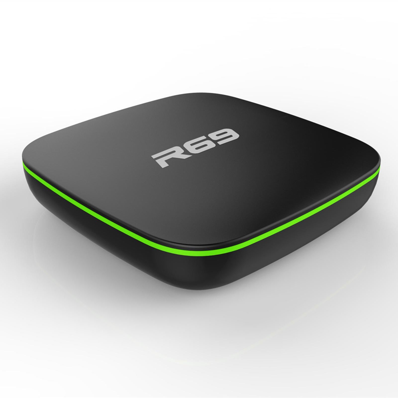 R69 Smart TV Case 4K HD Quad-Core 2.4G Wifi Plug-UK 1G RAM 8G ROM