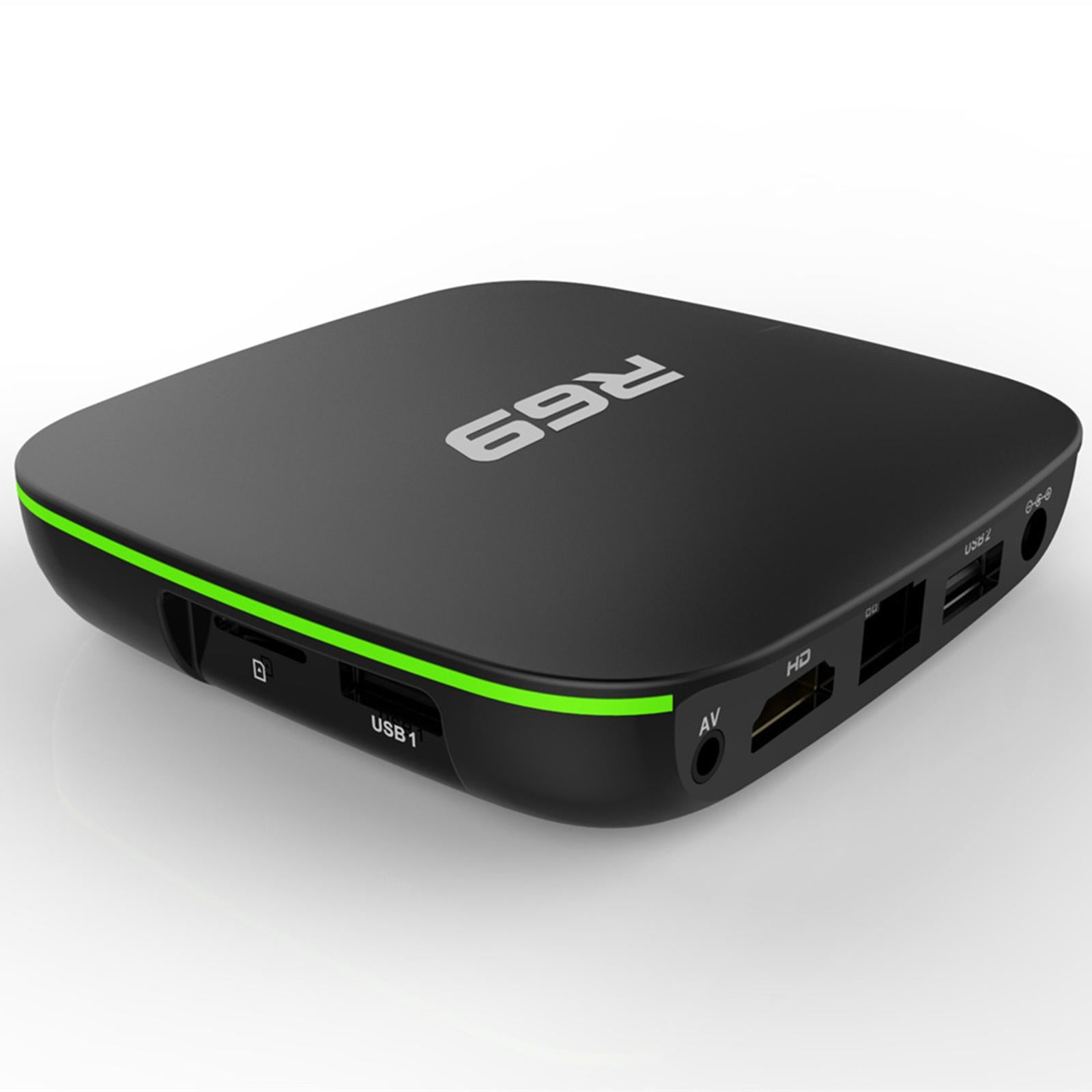 R69 Smart TV Case 4K HD Quad-Core 2.4G Wifi Plug-UK 1G RAM 8G ROM