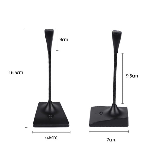 USB Computer Microphone Plug and Play Adjustable Gooseneck for PC Gaming