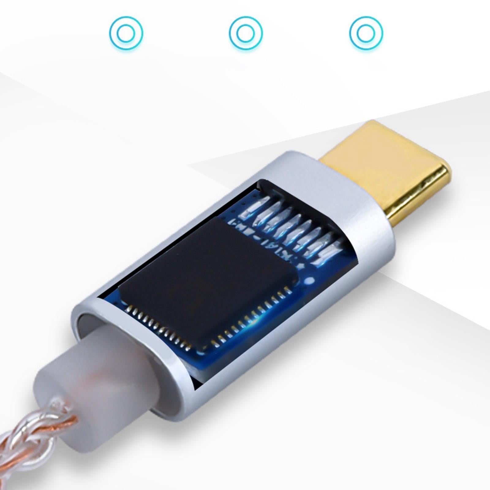 USB C to 3.5mm Audio Adapter Headphone Jack Cable Adapter for Phones Silver