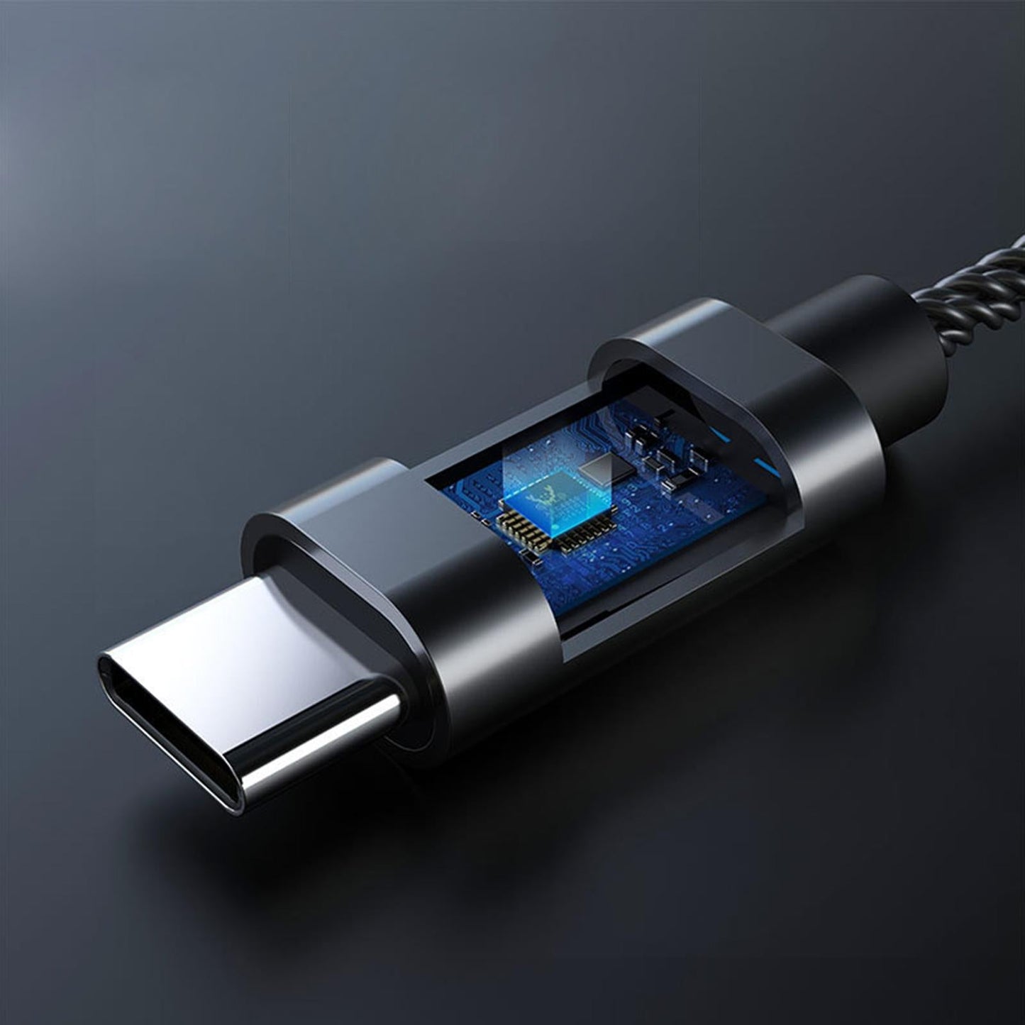 USB C to 3.5mm Audio Adapter DAC Chip Hi-Fi TPE for More Type C Devices Black Shell