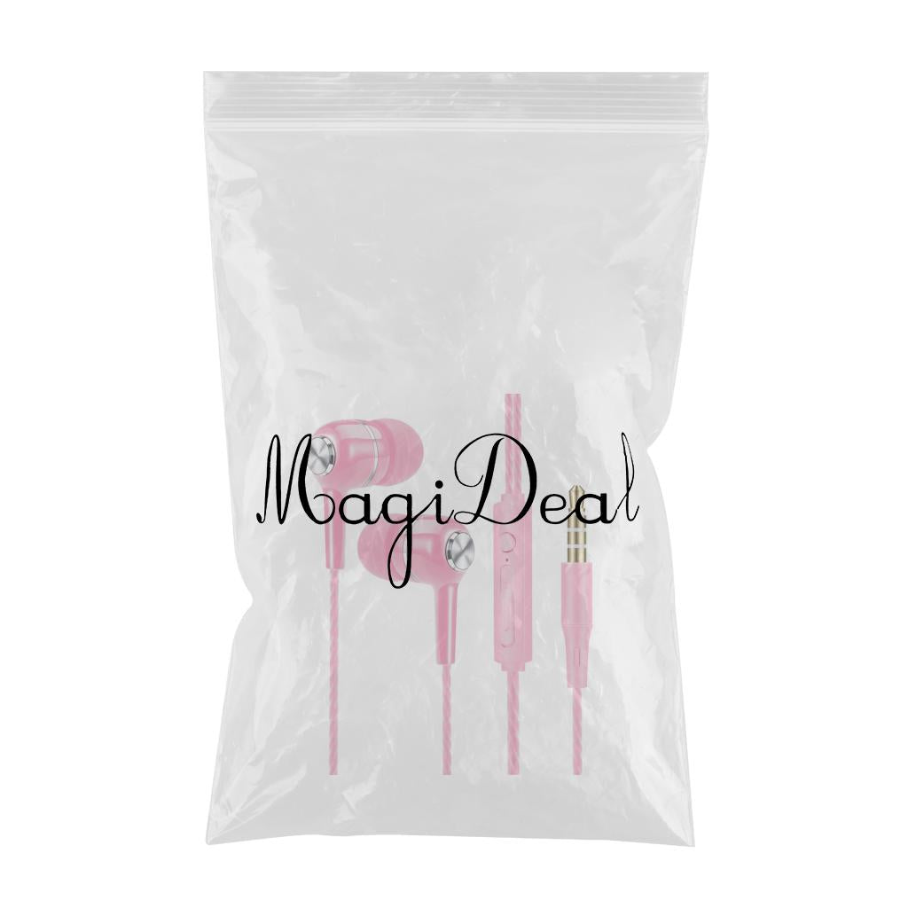 Wired Earphone in Ear Built in Mic Noise Cancellation for Music Adult pink