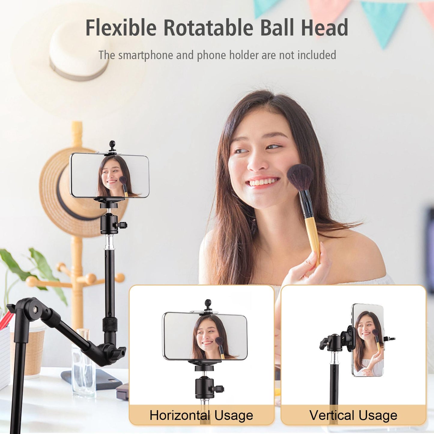 Desk Mount Stand Phone Holder Bracket Accs Organizers Webcam 1/4 Screw