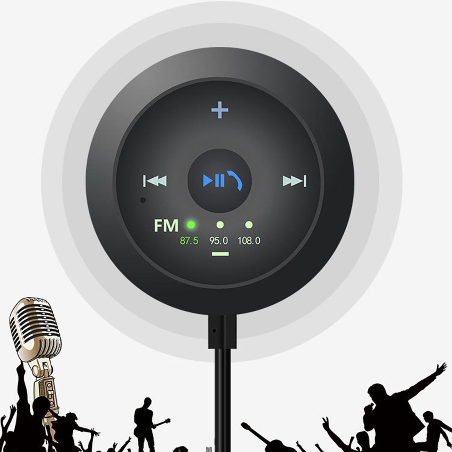 Car Bluetooth 5.0 Receiver 3.5mm/USB for Radio Car/Home Stereo Projector PC