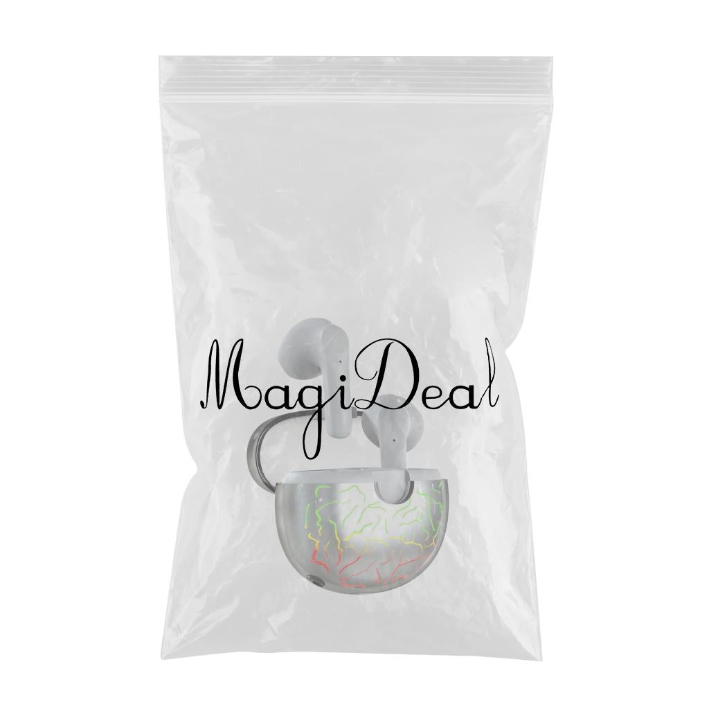 Earphones EarbudsTouch Control Breathing Light HiFi Sound Low-Latency  White