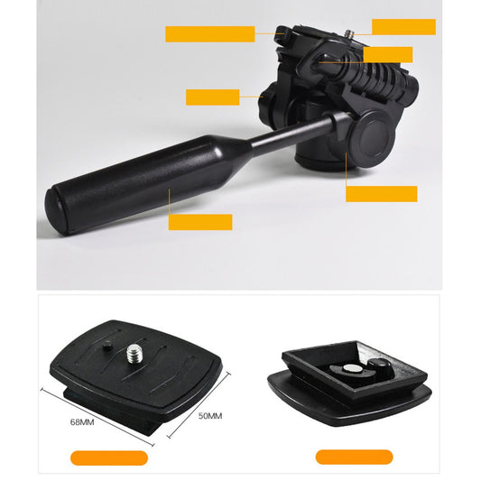 Camera Tripod Head 3/8 1/4"Thread with Plate Compact Panoramic for Tripod"