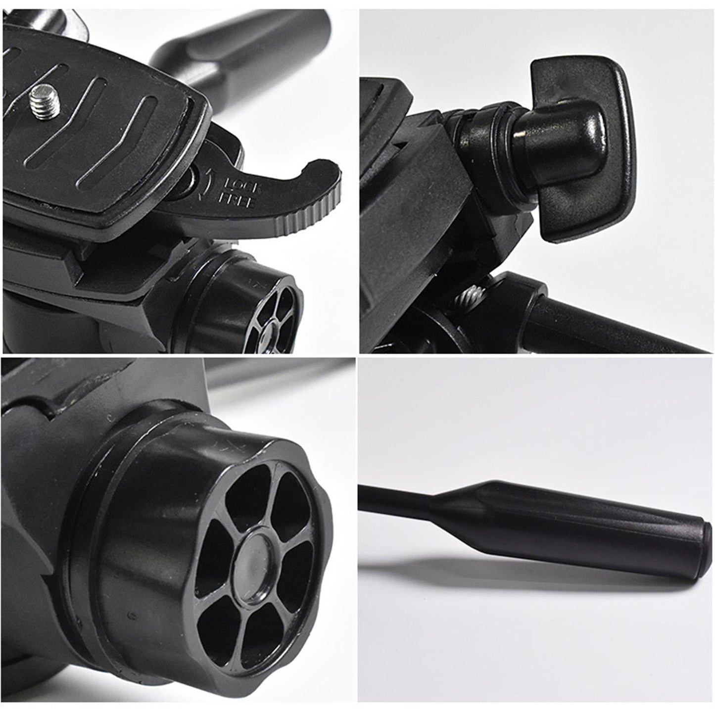 Camera Tripod Head 3/8 1/4"Thread with Plate Compact Panoramic for Tripod"
