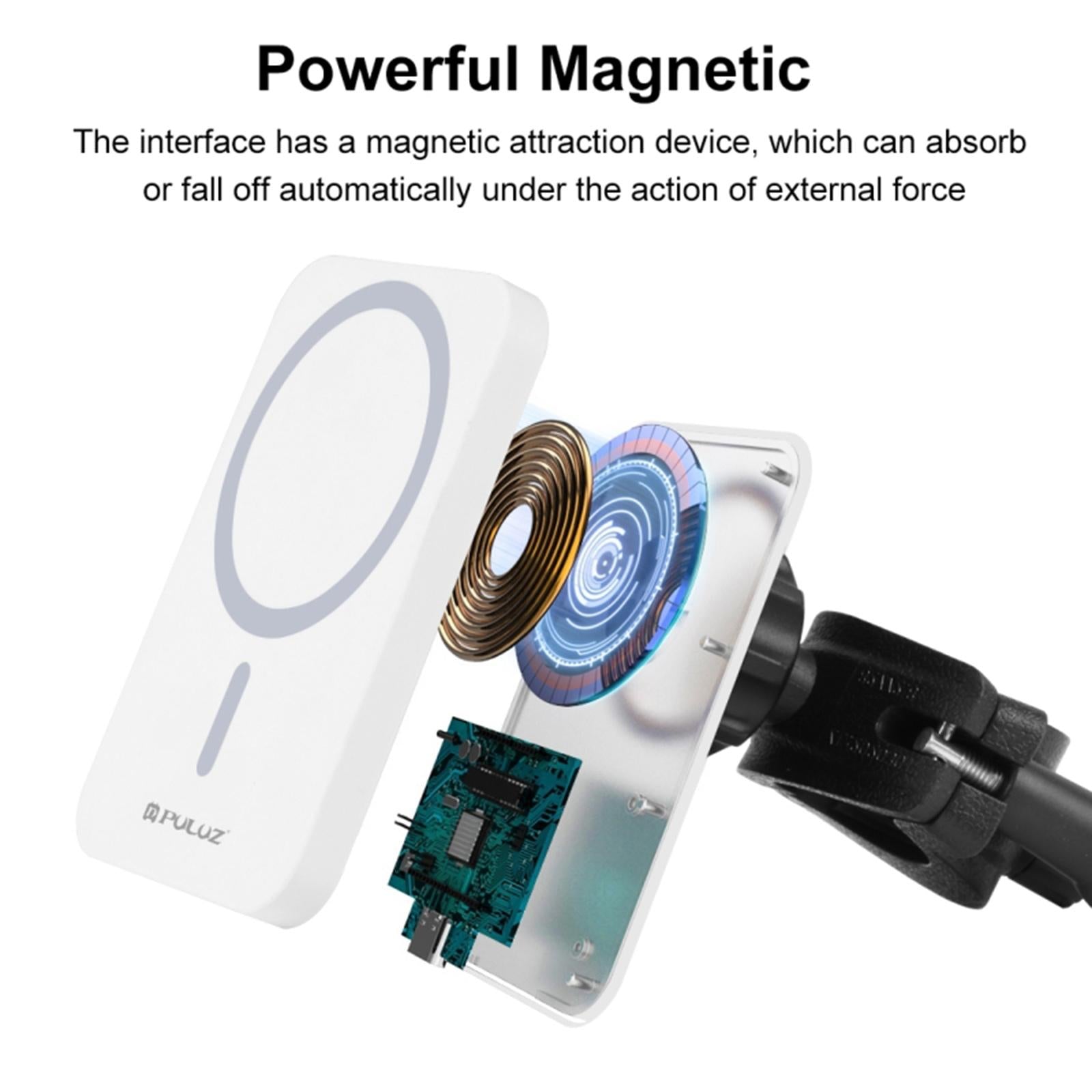 Wireless Car Charger Wireless Charging Air Vent Mount for Phone White