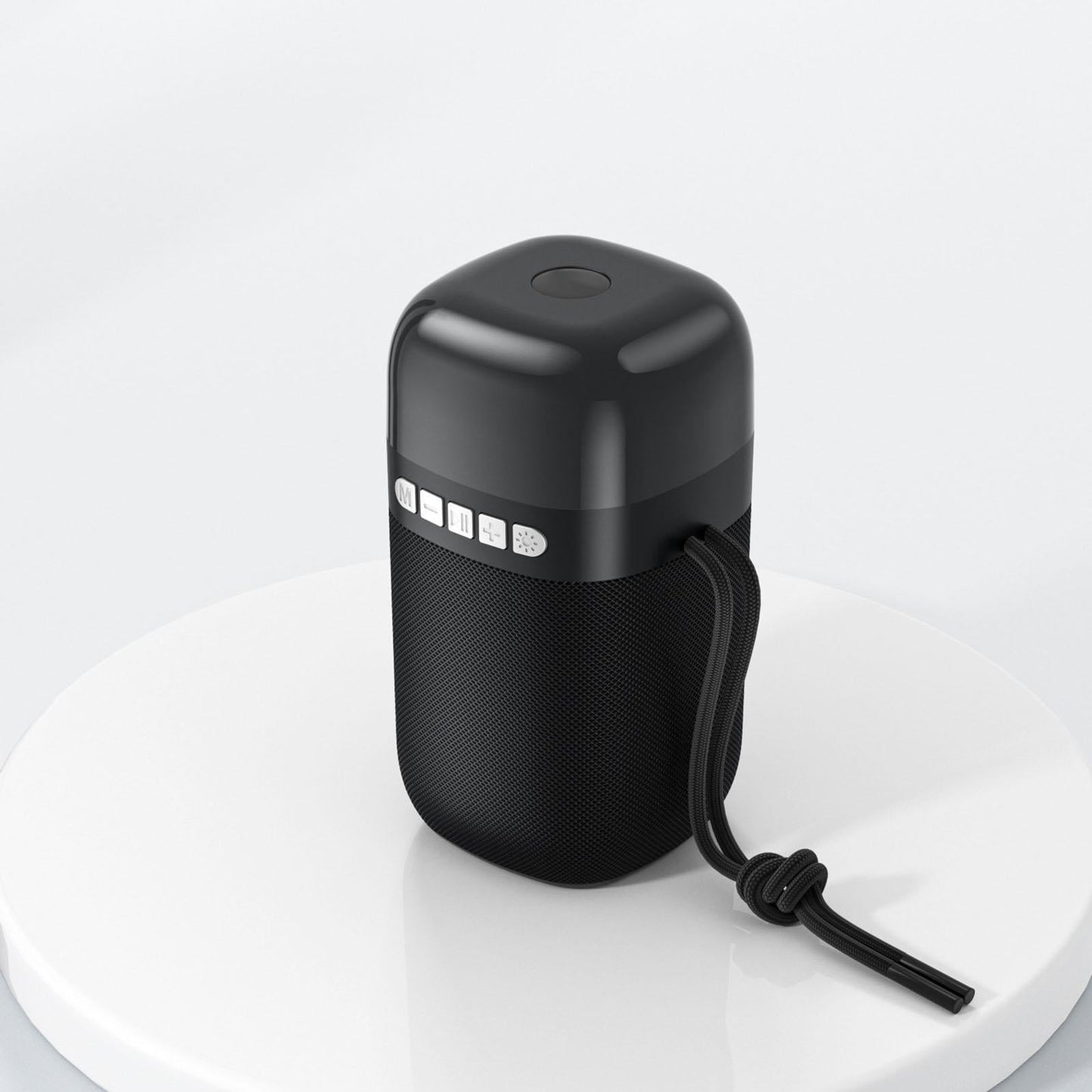 Outdoor Portable Speaker Bluetooth FM Cool Lights TF Card Black