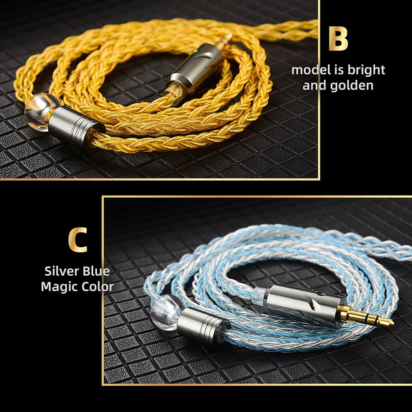Earphone OFC Wire 2 Pin Connector Upgrade Cable for Qkz Zxn Zxt AK6 Pro Yellow