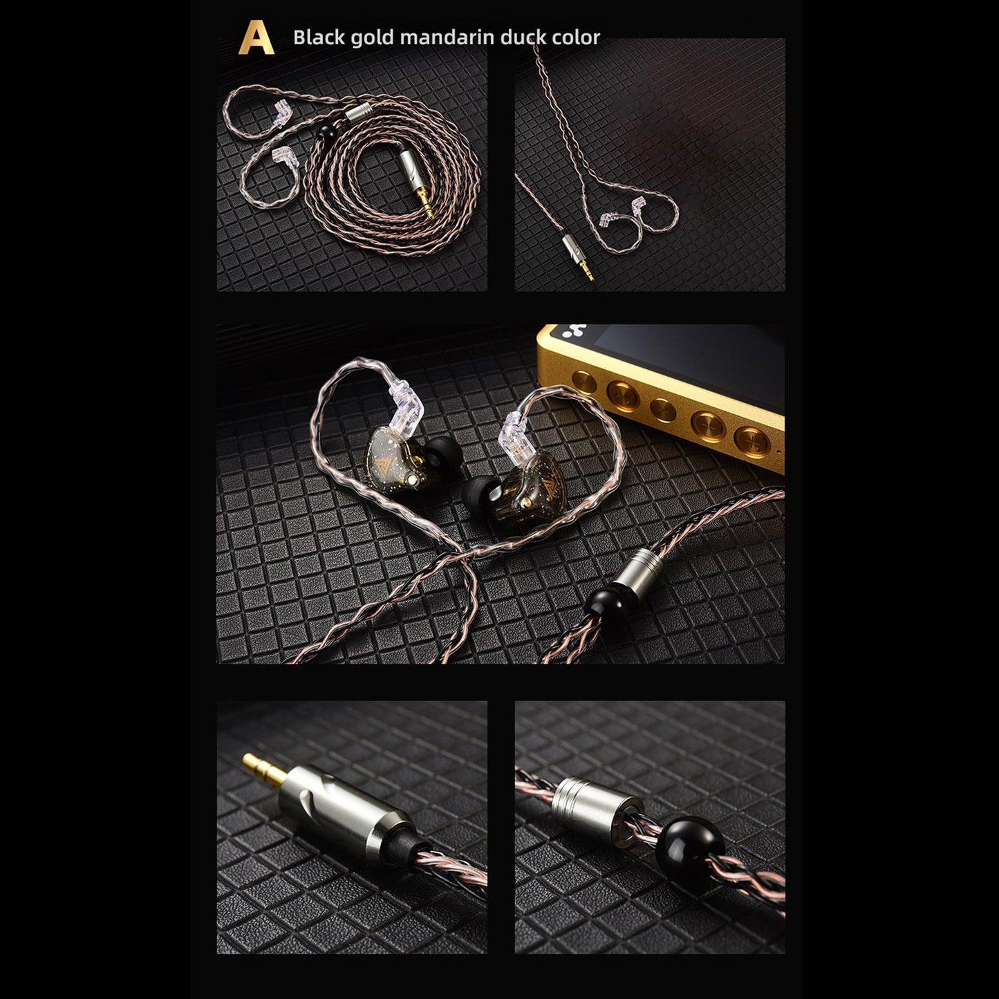 Earphone OFC Wire 2 Pin Connector Upgrade Cable for Qkz Zxn Zxt AK6 Pro Brown