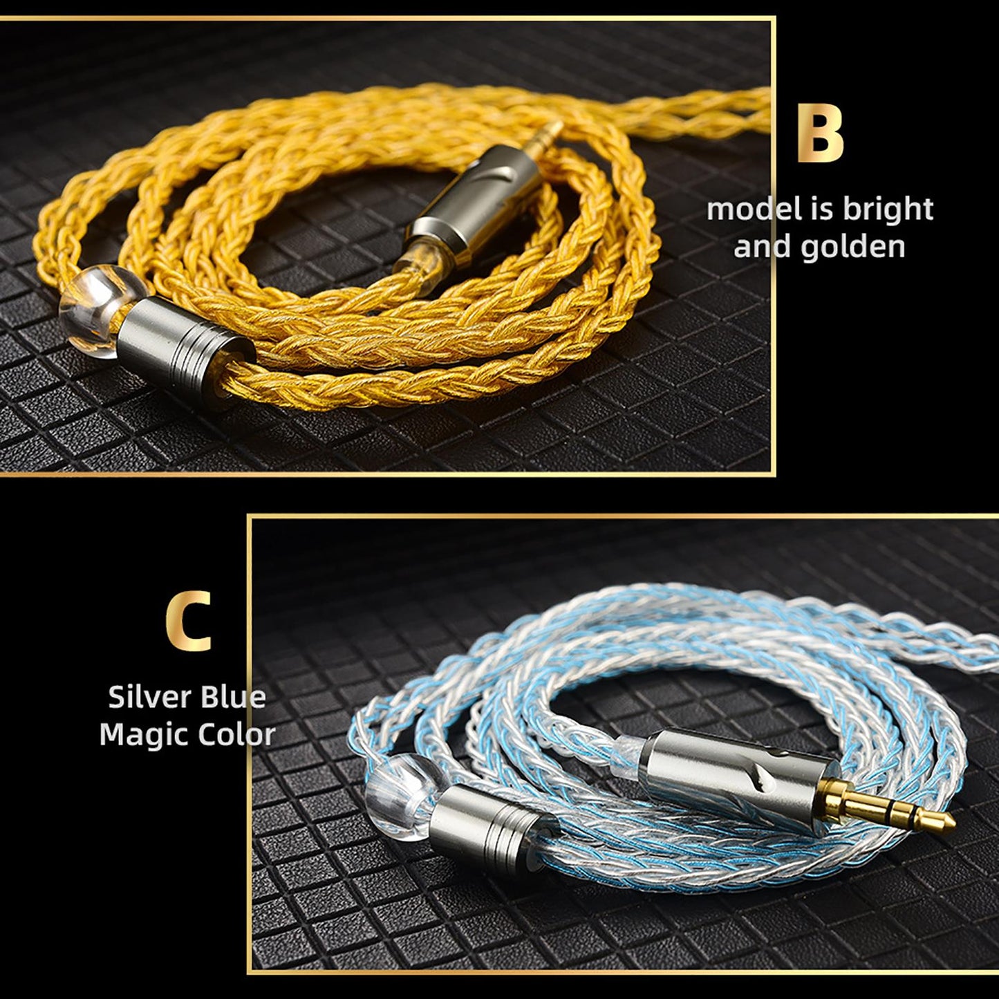 Earphone OFC Wire 2 Pin Connector Upgrade Cable for Qkz Zxn Zxt AK6 Pro Blue