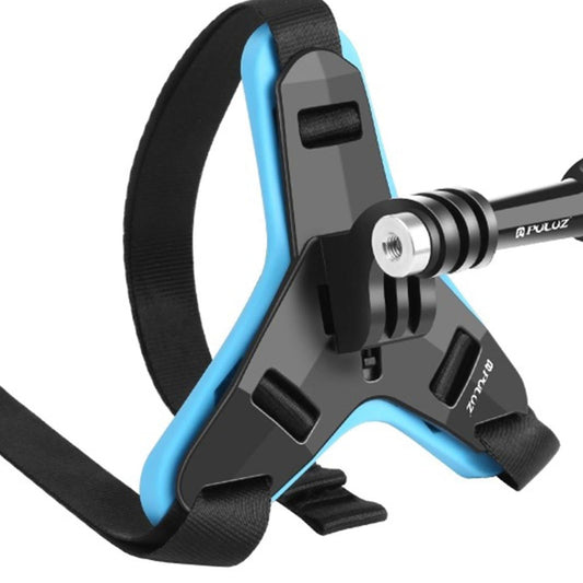 Motocross Helmet Chin Fixed Mount Holder Non-Slip for DJI POV Shooting Blue