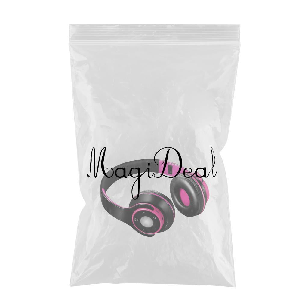 Bluetooth Headset Foldable Adjustable Over Ear Cosy Earpads for Teens pink
