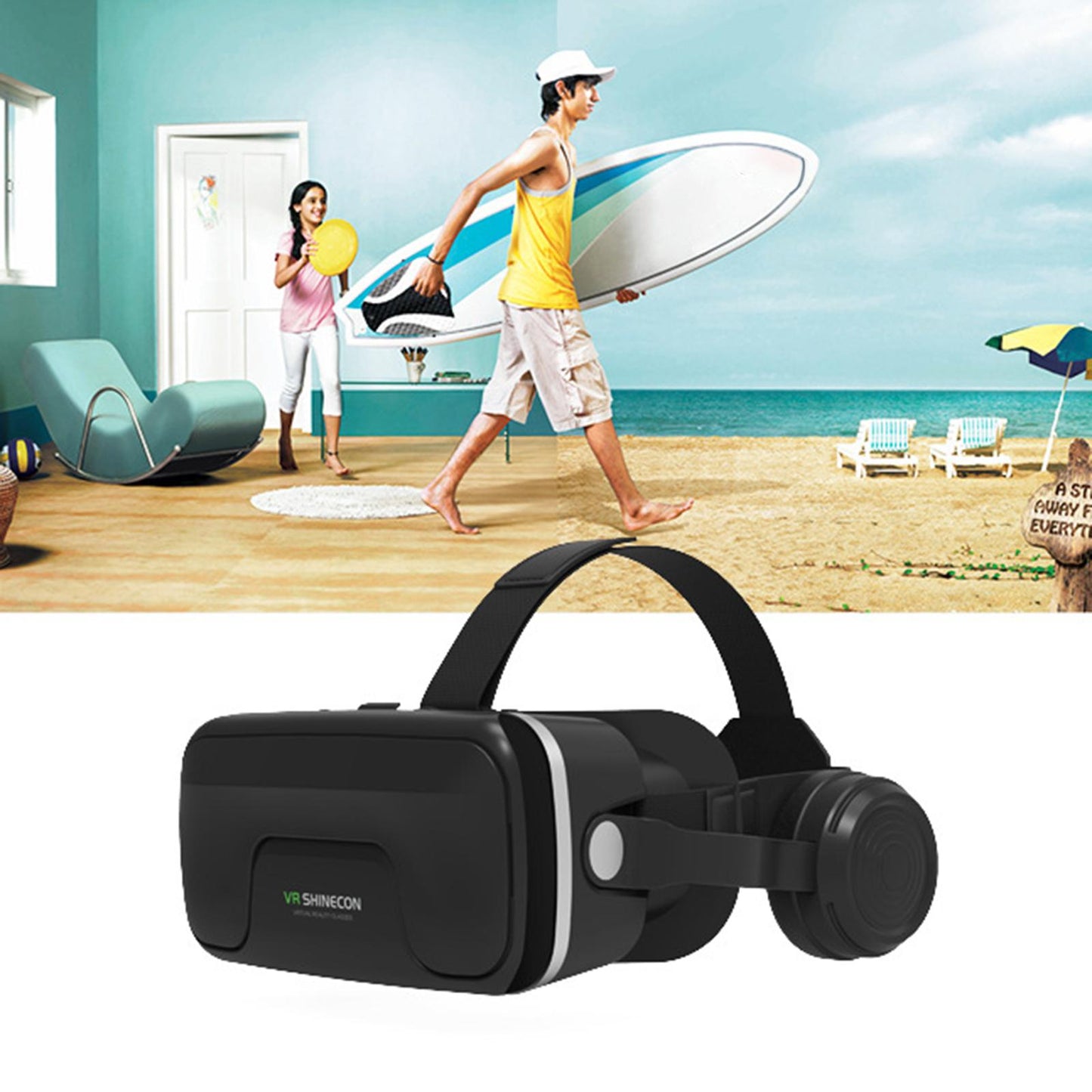 G04EA VR Headset 3D VR Glasses 5.5-7.2" Phones Android iOS  No Controller