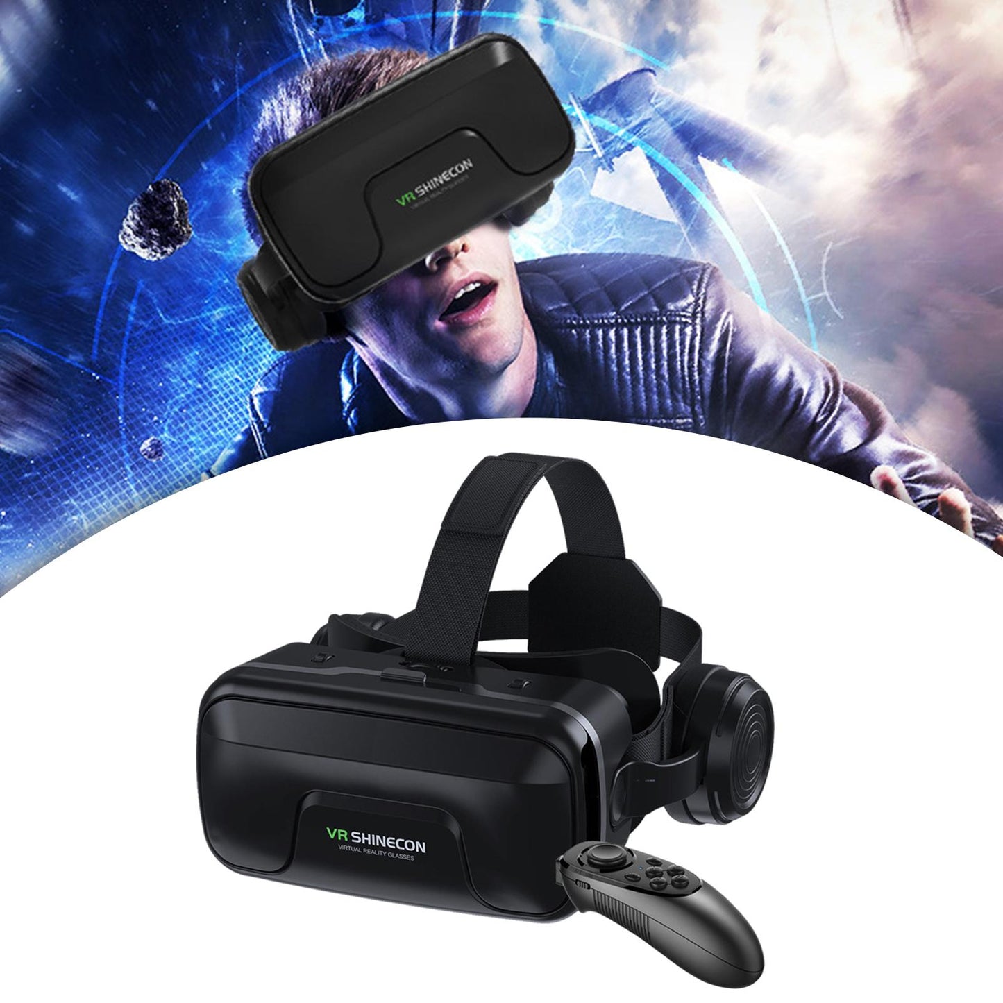 G04EA VR Headset 3D VR Glasses 5.5-7.2" Phones Android iOS  052 Controller