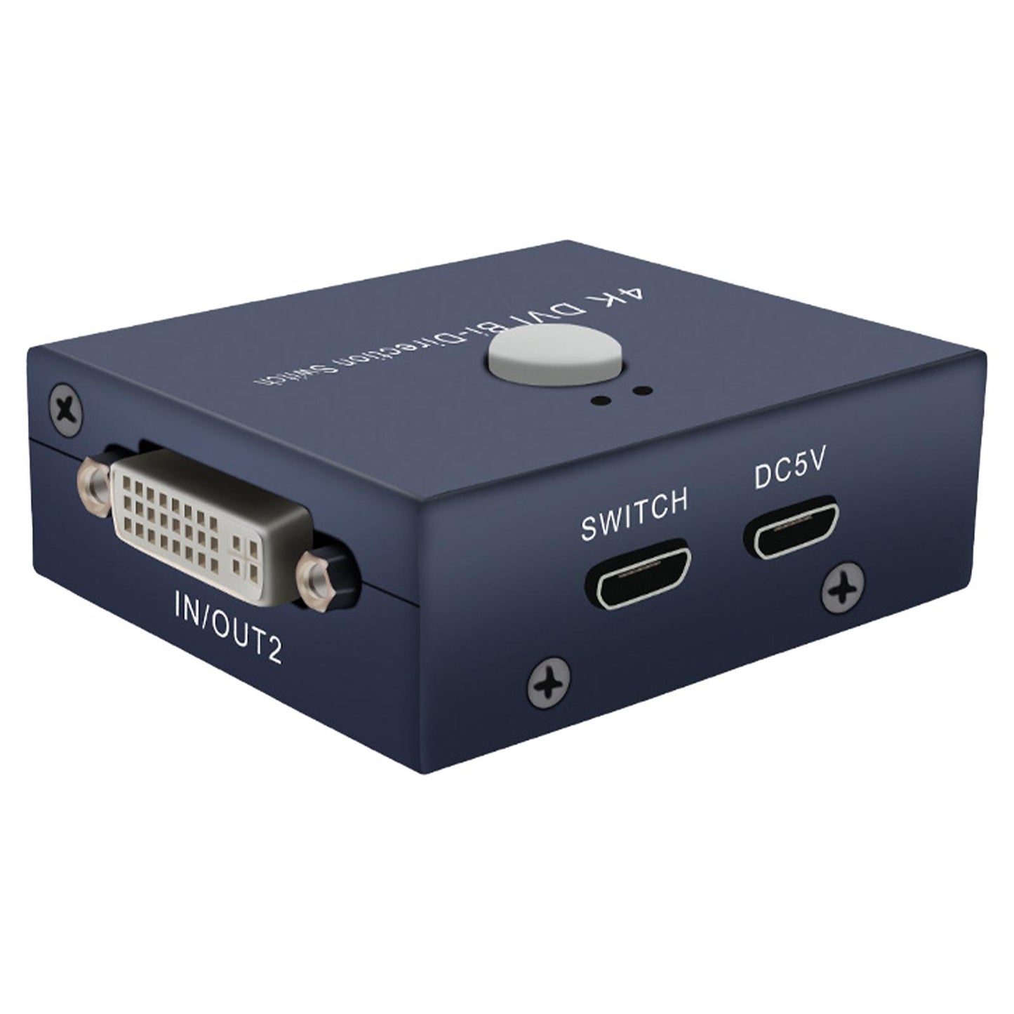 4K Bi-Directional DVI Splitter 1x2 Plug & Play Dual-Way Control Compact Size