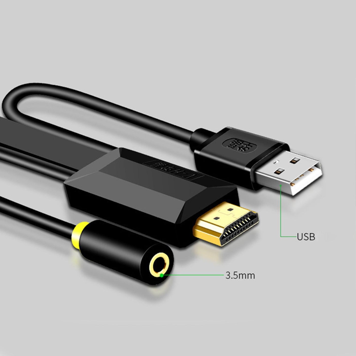 HDMI to VGA Cable 1080P with Audio Adapter for Monitor Projector Desktop 5m