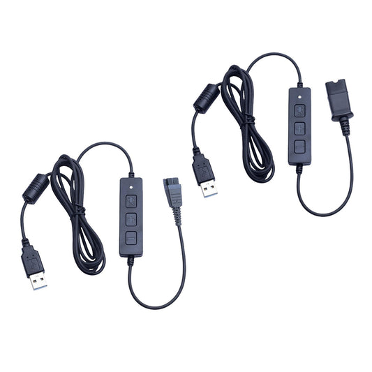 Headset Quick Disconnect Qd Connector Cable to USB for Jabra QD Interface