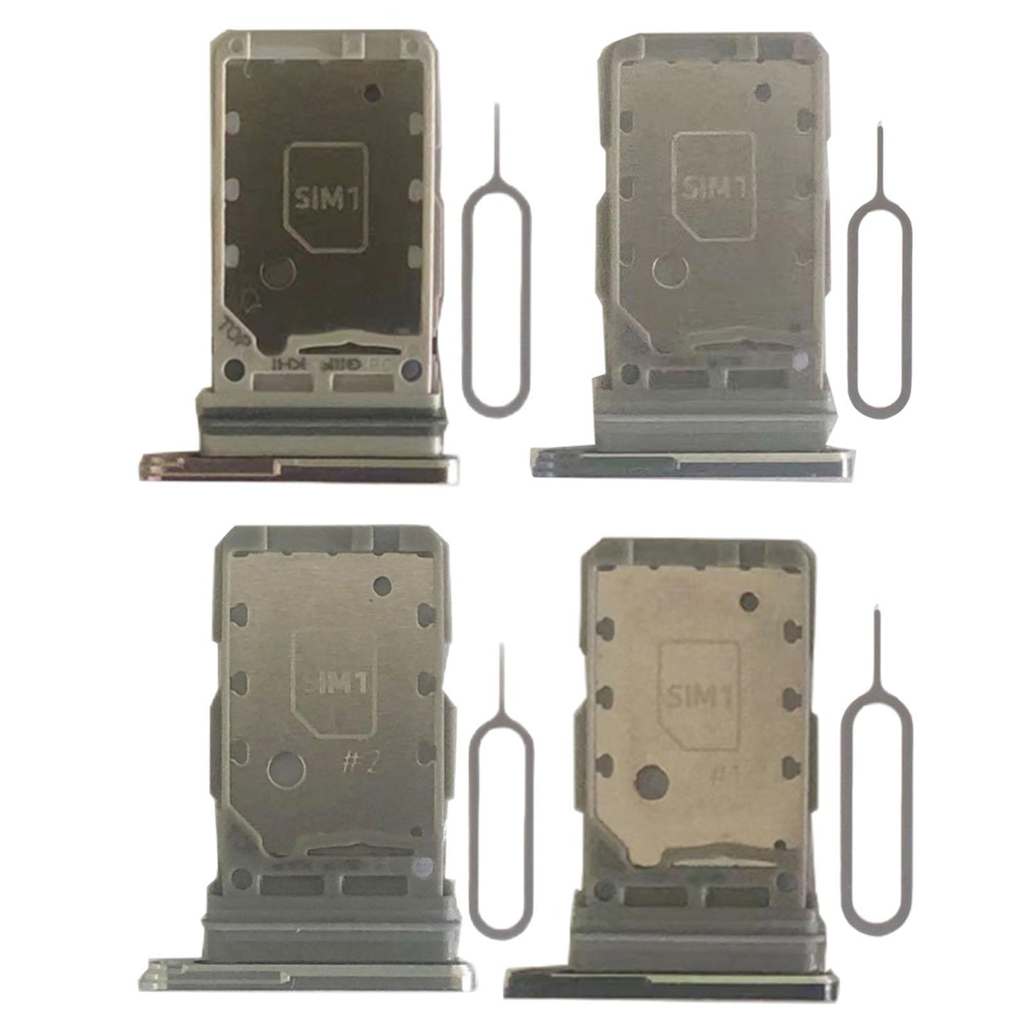 Dual Sim Card Tray Holder Replacement for Samsung S21 5G Sim Tray grey