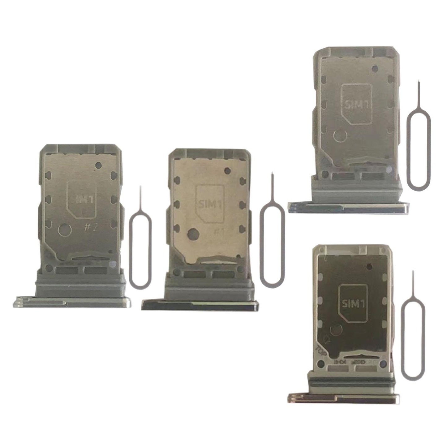 Dual Sim Card Tray Holder Replacement for Samsung S21 5G Sim Tray grey