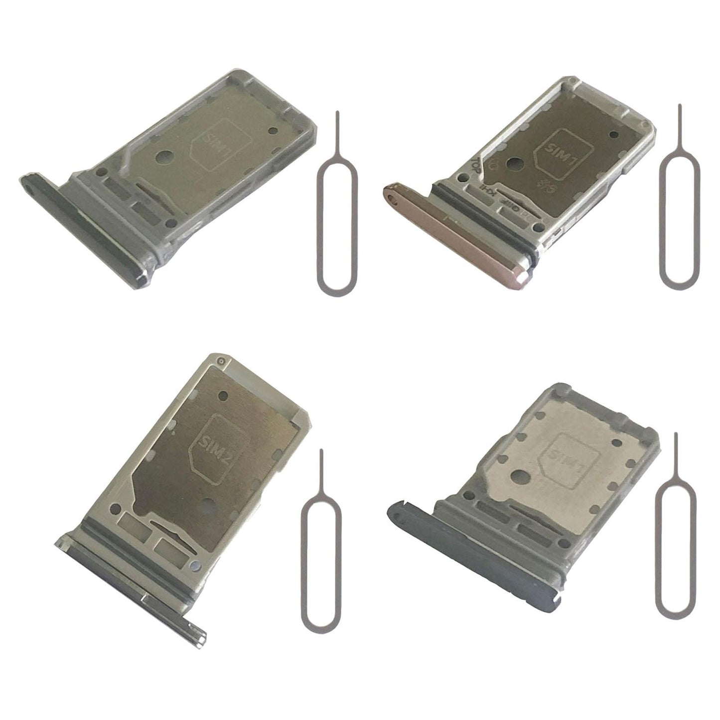 Dual Sim Card Tray Holder Cell Phone for Samsung S21+Plus 5G Slot Grey