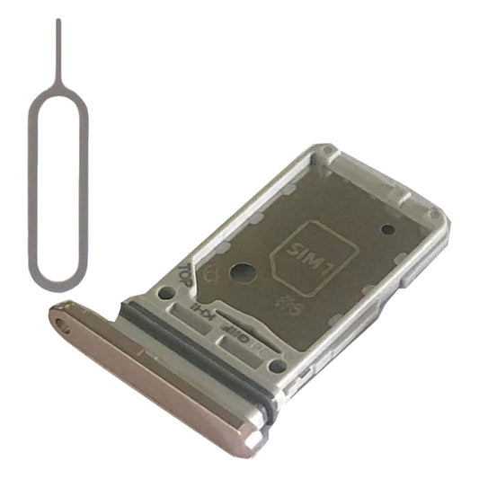 Dual Sim Card Tray Holder Cell Phone for Samsung S21+Plus 5G Slot Gold