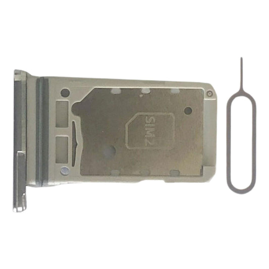 Dual Sim Card Tray Holder Smartphone for Samsung S21 5G Sim Card Slot Silver