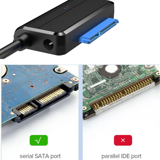 USB to SATA Adapter Cable External SSD/HDD Drives with Power Adapter UK