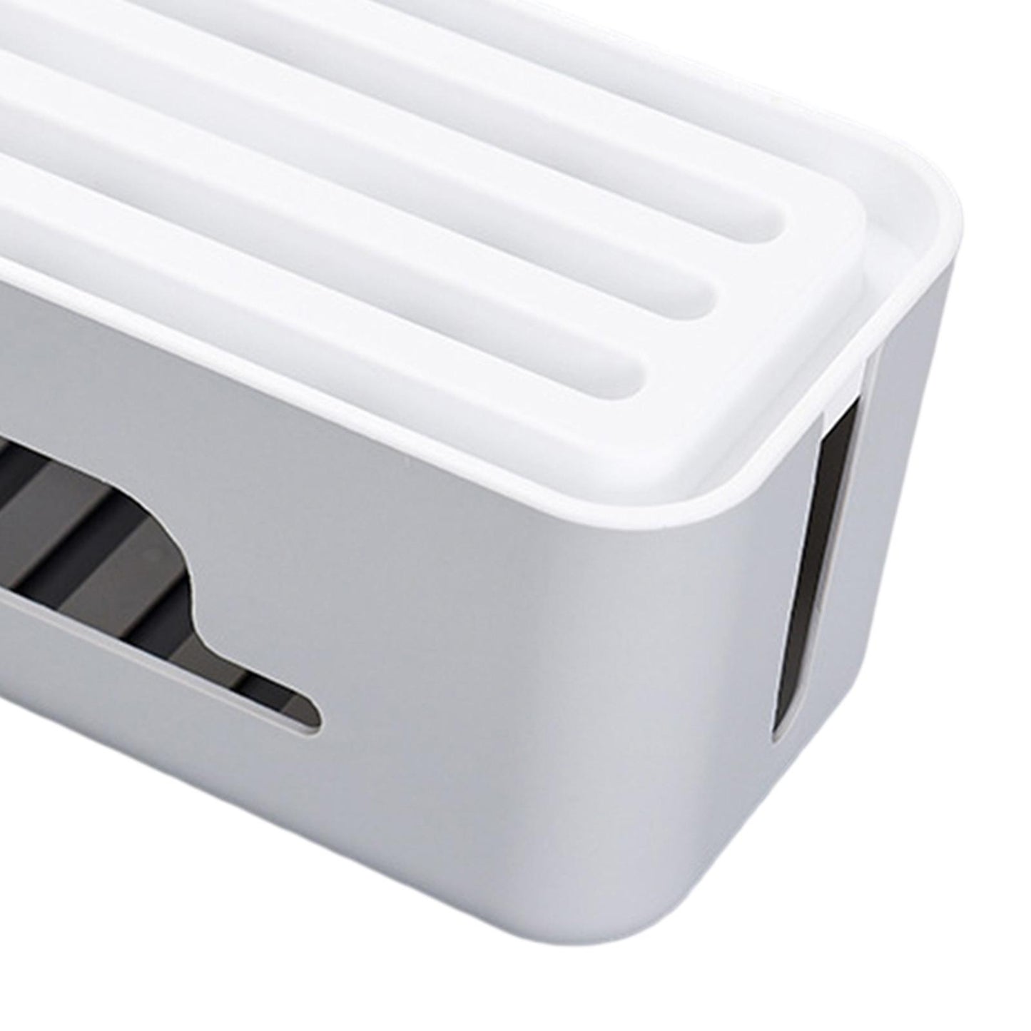 Cable Management Box Protect Wire Hiding for Charger Computer Home Gray