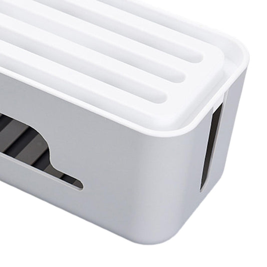 Cable Management Box Protect Wire Hiding for Charger Computer Home Gray