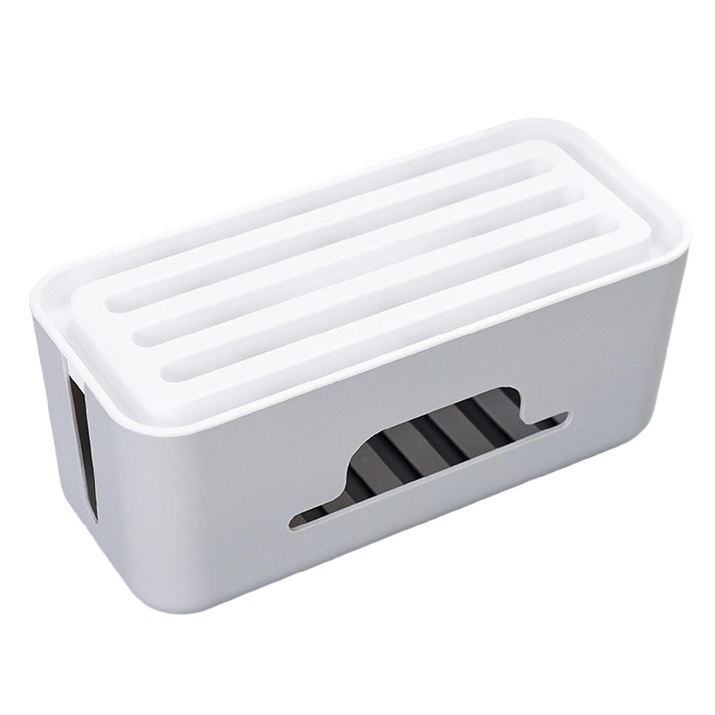 Cable Management Box Protect Wire Hiding for Charger Computer Home Gray