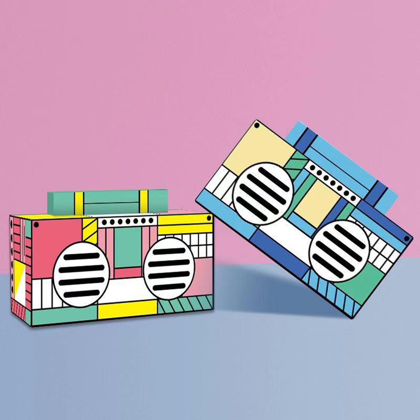 Bluetooth Wireless Speaker Bass U Disk for Smartphone Outdoors Home Pink