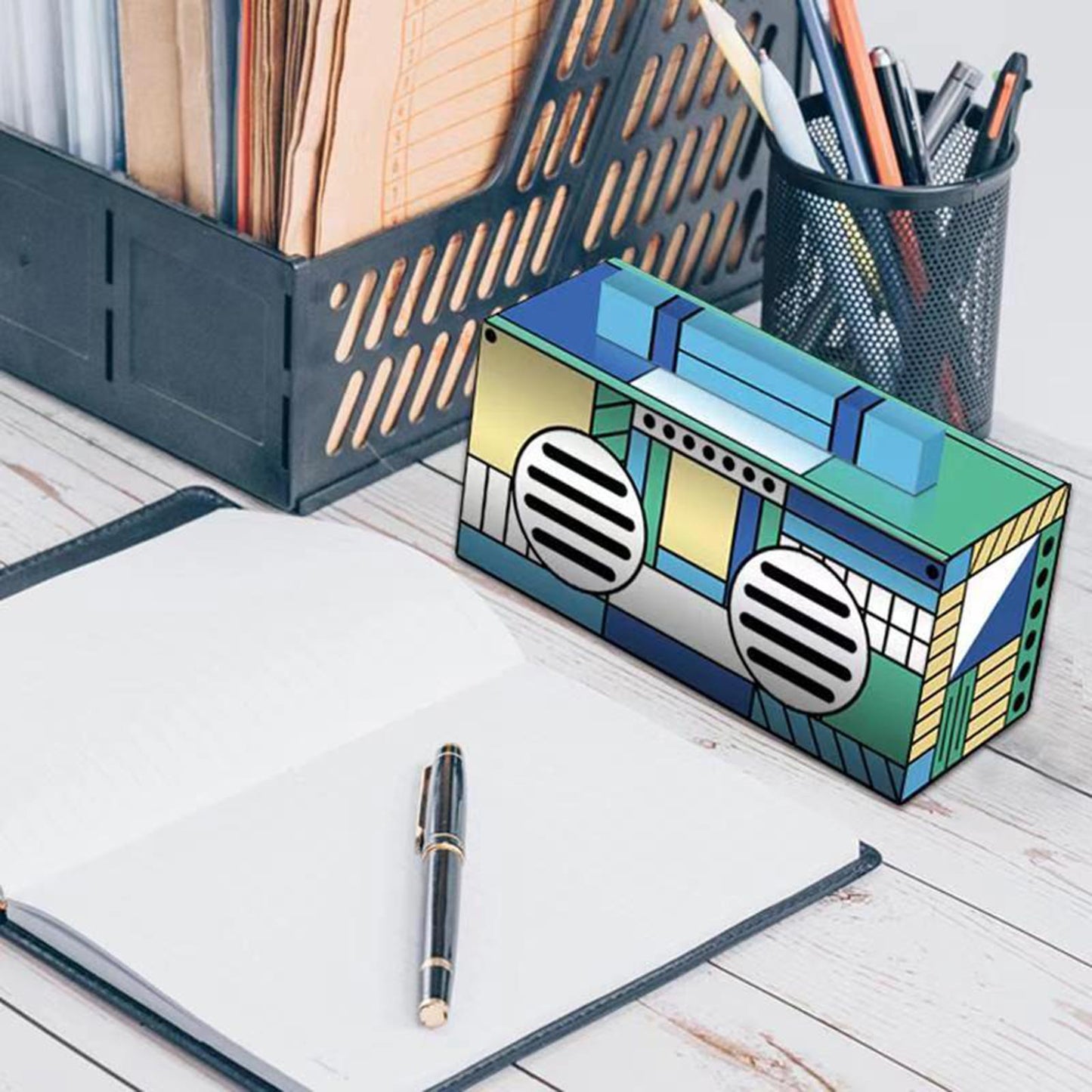 Bluetooth Wireless Speaker Bass U Disk for Smartphone Outdoors Home Blue