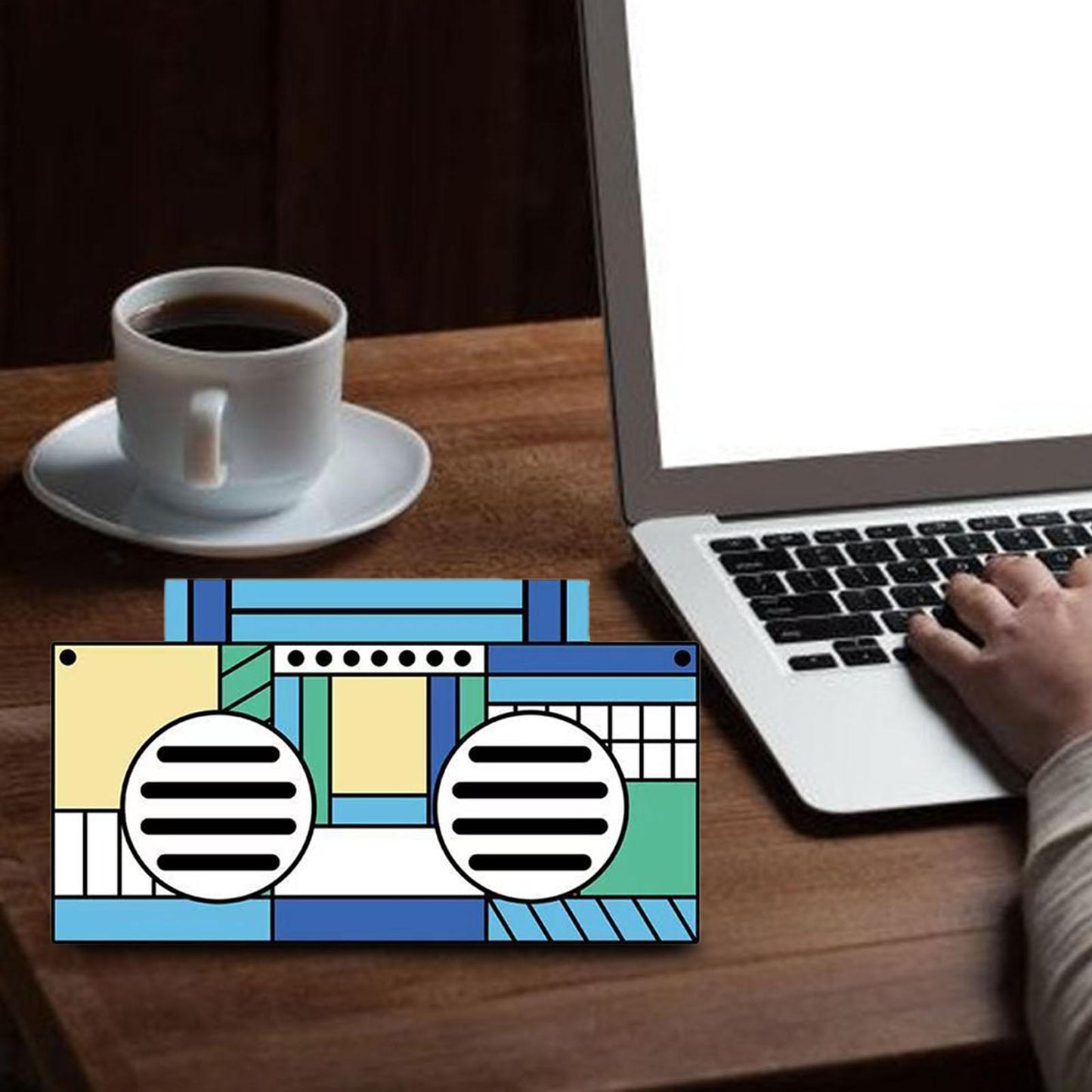 Bluetooth Wireless Speaker Bass U Disk for Smartphone Outdoors Home Blue