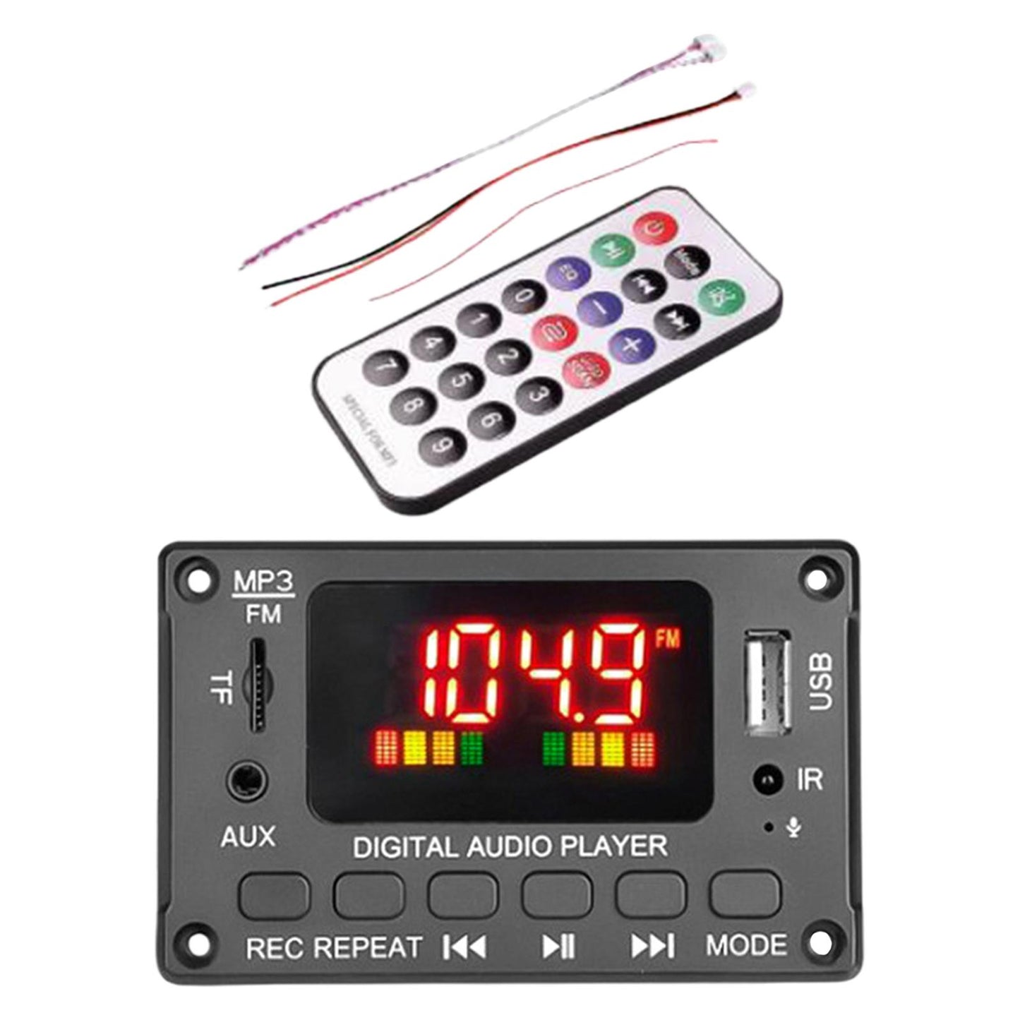 Bluetooth 5.0 6-12v MP3 Player Decoder Board Amplifier Car FM Radio Module