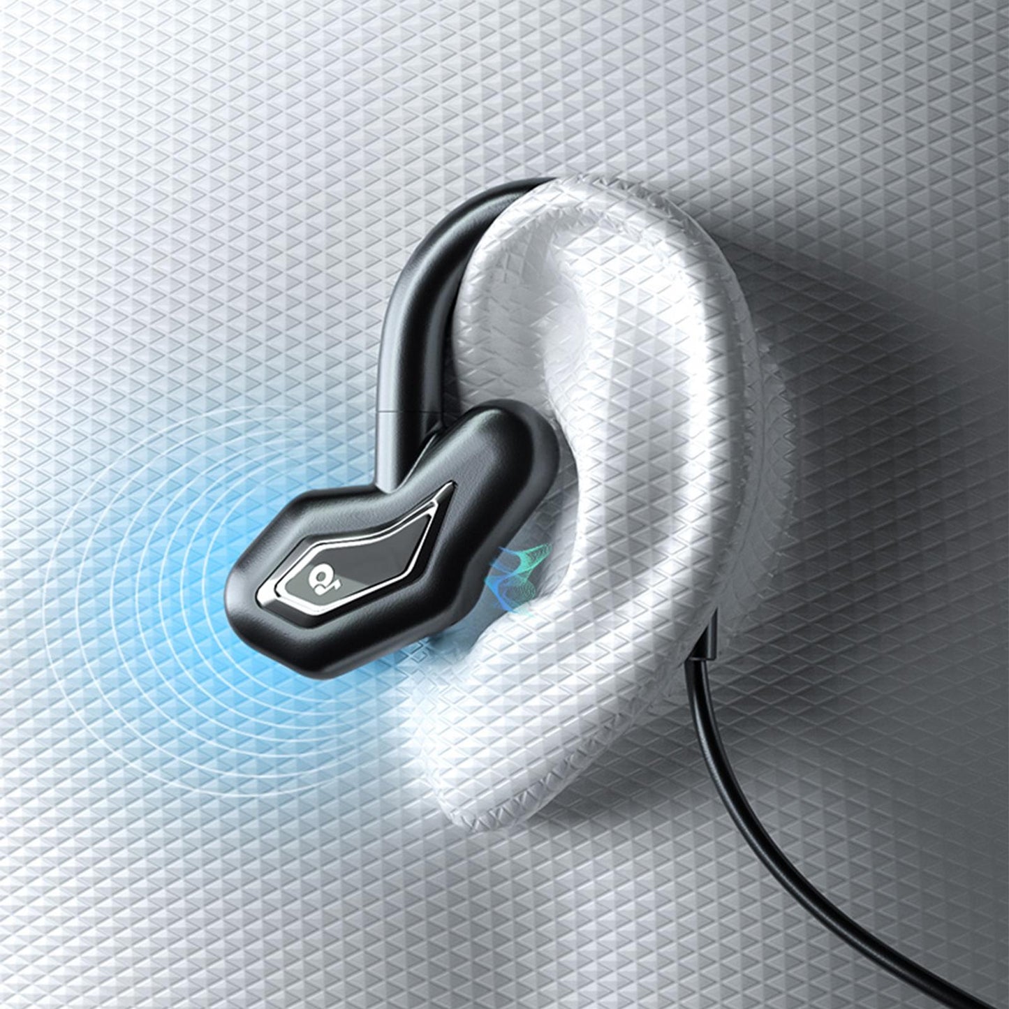 Bone Conduction Headphones Wireless Bluetooth Headset Black 16G Memory