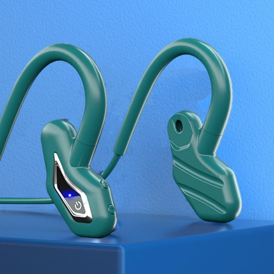Bone Conduction Headphones Wireless Bluetooth Headset Green 16G Memory
