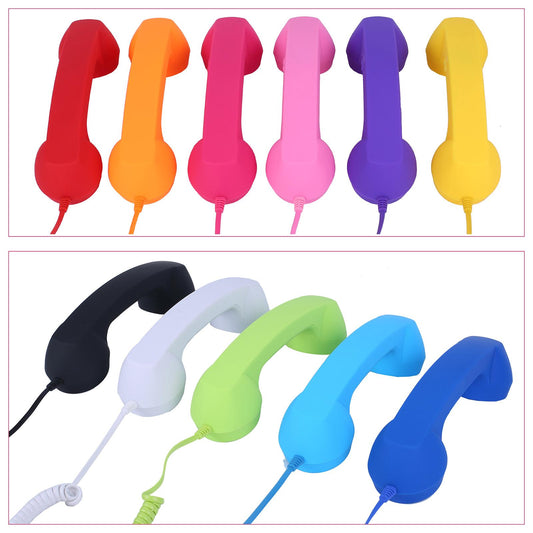 Retro Telephone Handset 3.5mm Classic Mini for iPhone iPad Mobile Phones Red