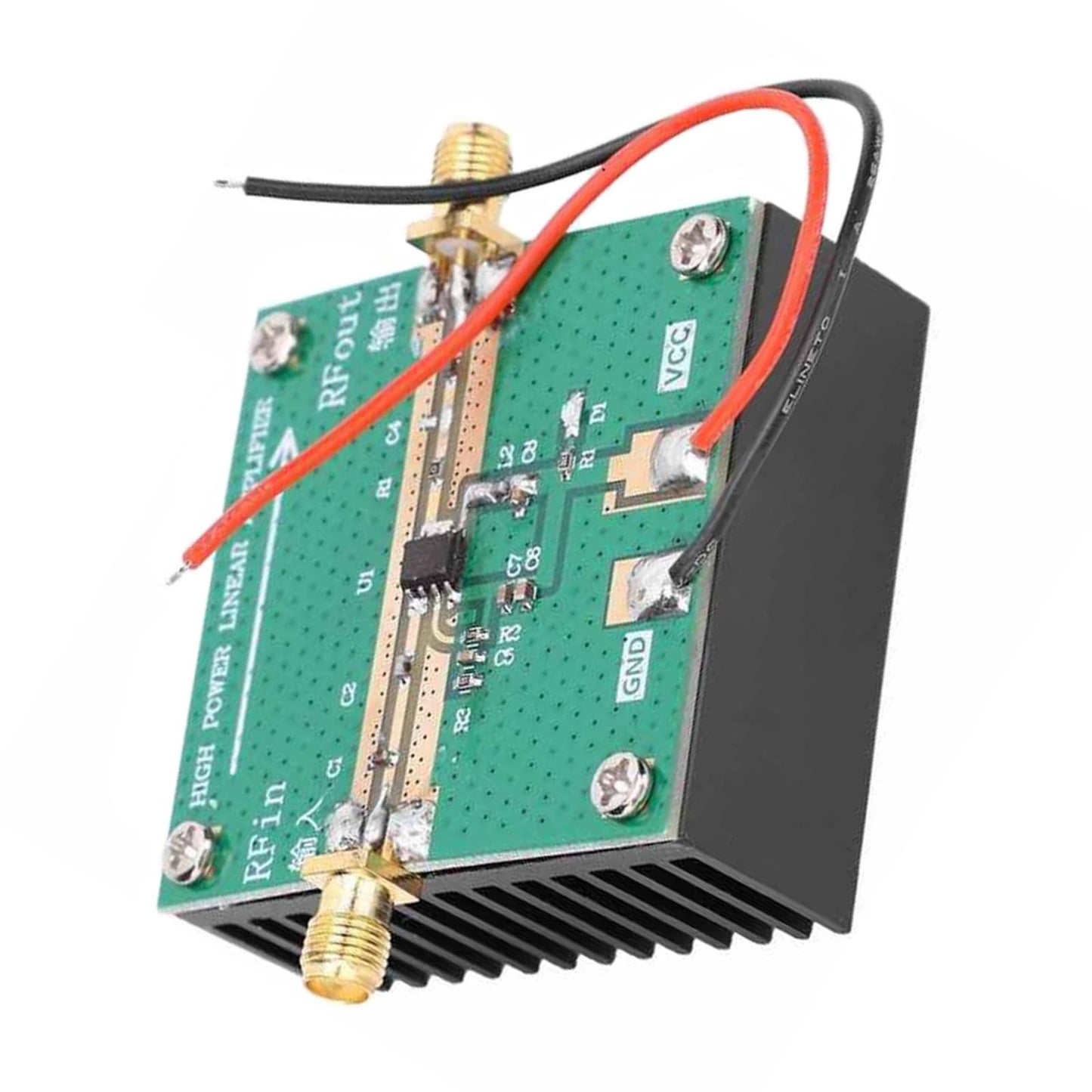 RF Power Amplifier with Heat Sink 1W Amplification Module for FM Ham Radio