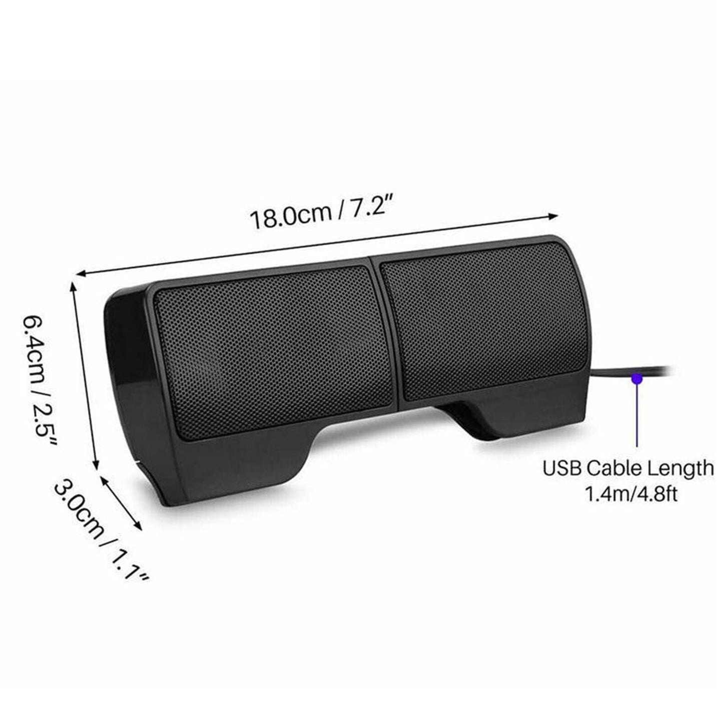 Mini USB Computer Speaker Clipon Music Player Phone Music Player for PC