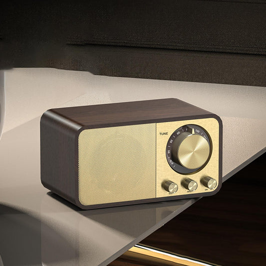 Bluetooth Speaker Wood Vintage Bass Enhancement for Room Decoration Gift