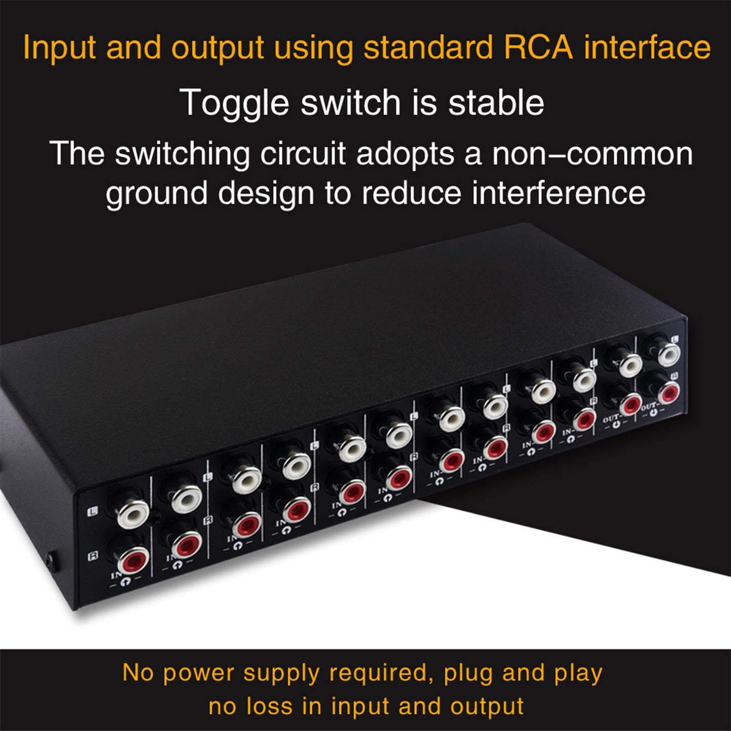 10 in 2 Out Audio Frequency Signal Selector Double Ways Switcher for Phones