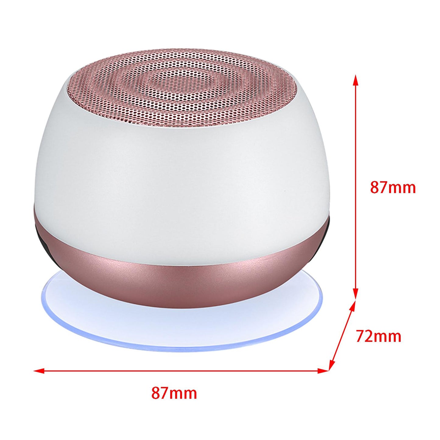 Mini Bluetooth 5.0 Speaker for Laptop Computer PC Bedroom Showers Bathroom Rose Gold