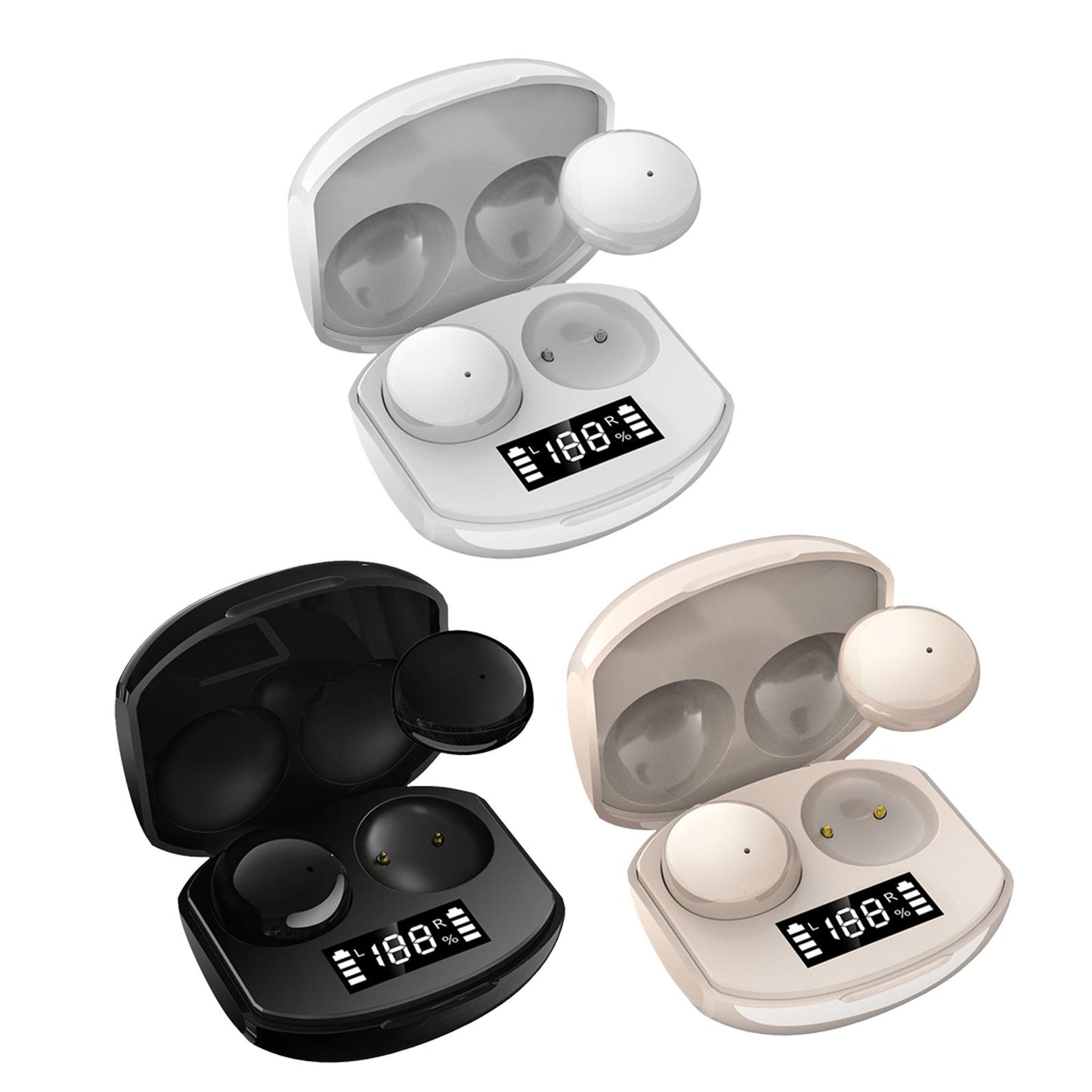 True Wireless Earbuds Sports Headphones for Gaming Jogging Smart Phones Black