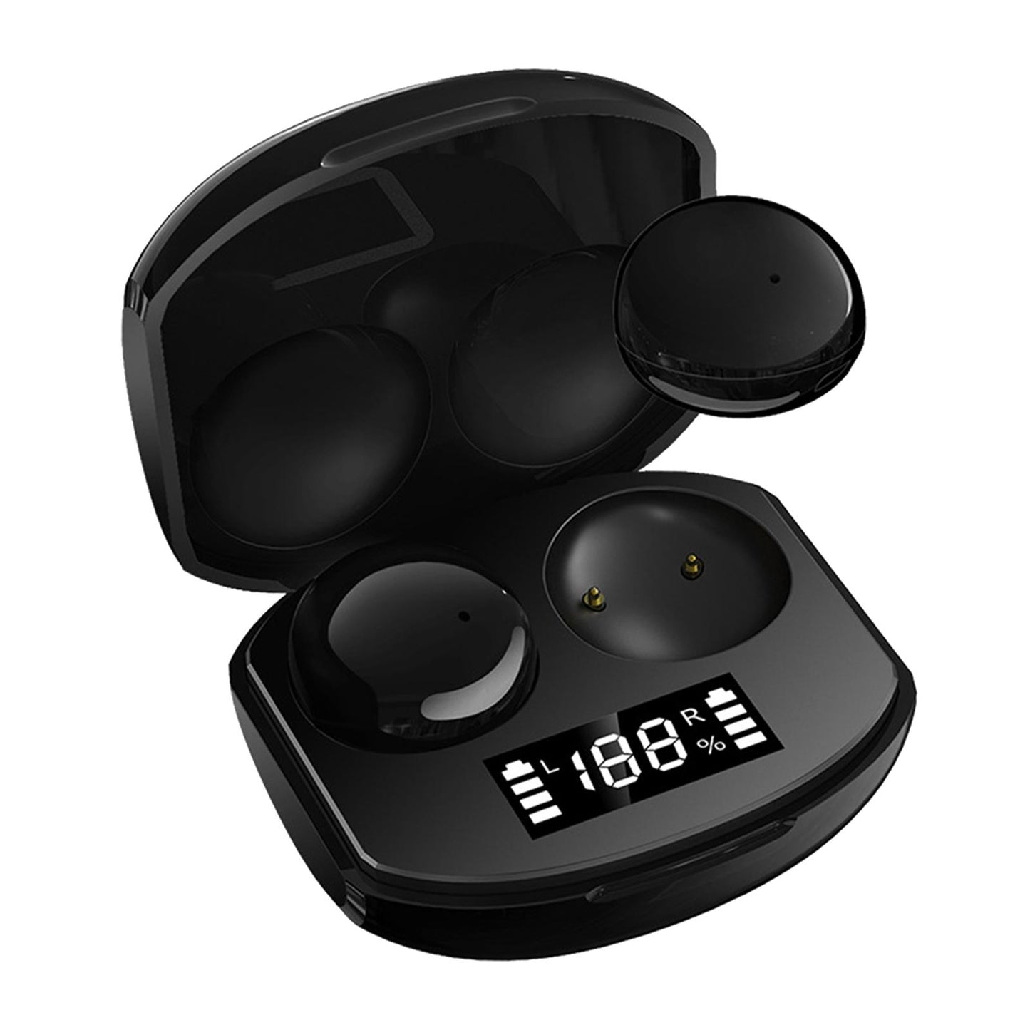 True Wireless Earbuds Sports Headphones for Gaming Jogging Smart Phones Black